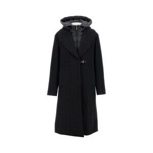Fay Long Wool Coat With Nylon Hood - NWT
